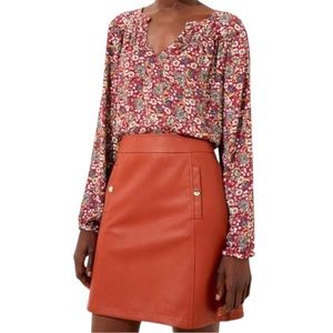 Loft Faux Leather Mini Skirt